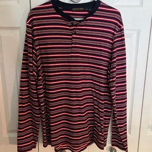 Scoth & Soda Men's L/S Striped Henley T-Shirt - NWOT